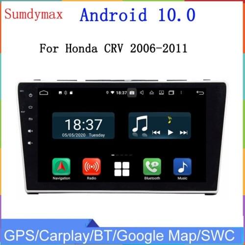 10.1" octa core px5 for honda CRV CR-V 2009 android 10 car audio stereo gps glonass bluetooth 5.0 DSP carplay autoradio