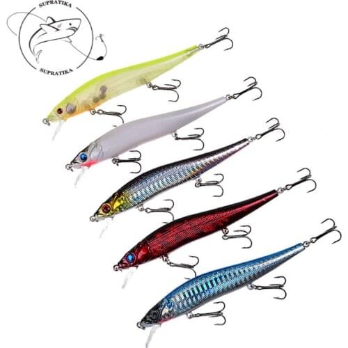 Bionic Bait Sea Fishing11.5cm/14.5g 6# With Sharp Treble Hook Wobblers 3D Simulation Eyes Artificial Sinking Plastic Hard Bait