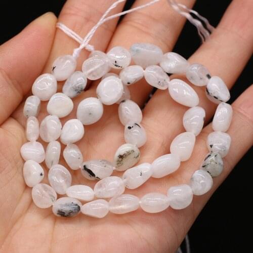 Natural Stone Bead Irregular Polished Black Rutilated Quartzs Loose Beads for Jewelry Making Tribal Bracelet Necklace Crafts
