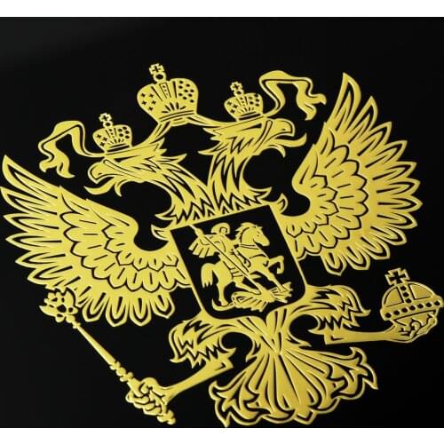Coat of Arms of Russia Nickel Metal Car Stickers Decals Eagle Emblem For UAZ 31512 3153 3159 3162 Simbir 469 Hunter Patriot