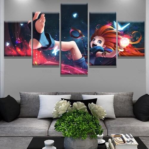 Art LOL Skin Zoe Poster HD Wall Picture League of Legends Video Games Art Canvas Paintings Wall Art paintings