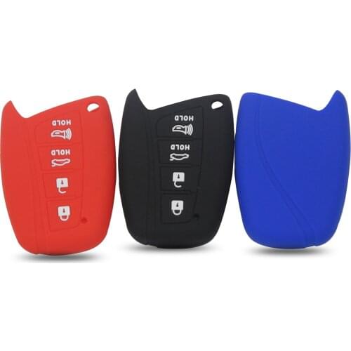 Bilchave 4 Buttons Remote Car Key Case Silicone Cover Fob For Hyundai Solaris Ix35 Ix45 Accent Santa Fe Tucson Car-Styling