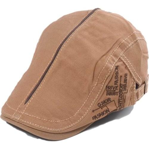 2021 New Men Outdoor Sports Cotton Berets Caps Women Casual Peaked Caps Grid Embroidery Berets Hats Casquette Cap Boina Berehat