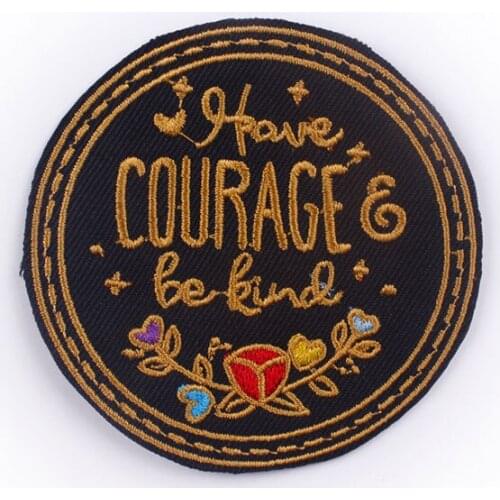 Round Patch Hippie Letter Embroidered Patches For Clothing Cartoon Patch Cloth Stickers DIY Patches On Clothes Applique Patch