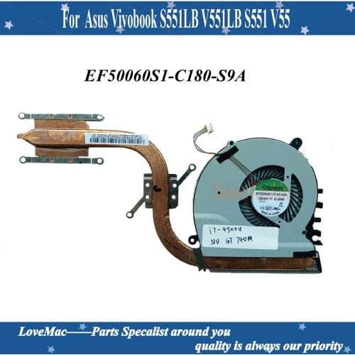 CPU fan For Asus Vivobook S551LB V551LB S551 V551 laptop cpu cooling fan cooler EF50060S1-C180-S9A tested