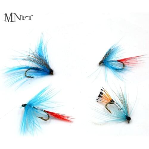 MNFT 10PCS Blue Nymph Mosquito Lure Trout Fishing Flies Wet Hook 12# Trout Fishing Lures