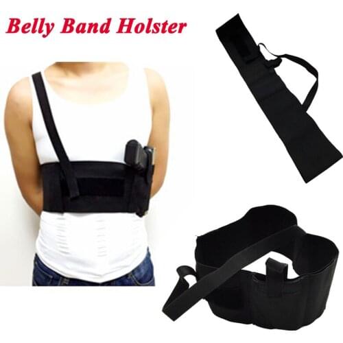 Nylon Gun Carry Holster Tactical Belly Band Holster For Universal Gun Military Pistol Concealment Holster 3 Size