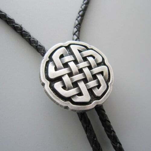New Vintage Style Original Antique Real Silver Plated Cross Knot Bolo Tie Necklace Necklace also Stock in US BOLOTIE-WT070SL