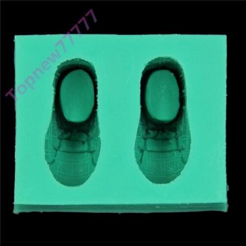 New Arrival 3D Shoes Shape Chocolate Candy Jello Silicone Mold DIY Cake Bakeware Cooking Tools 1958