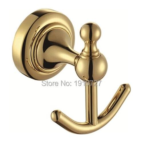 New Arrival High Quality Coat Hook Single Hook Coat Hooks Wall Hooks Gold European Bathroom Wall Coat Hanger Single Full Copper