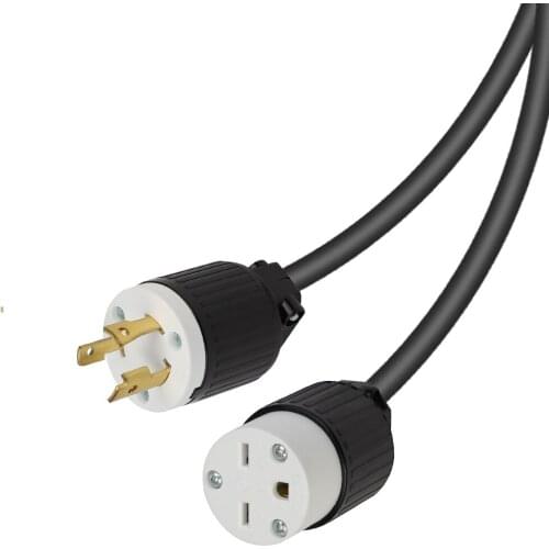 JORINDO US standard plug conversion line for L6-30P male TO 6-15R female,15A/30A,industrial-grade