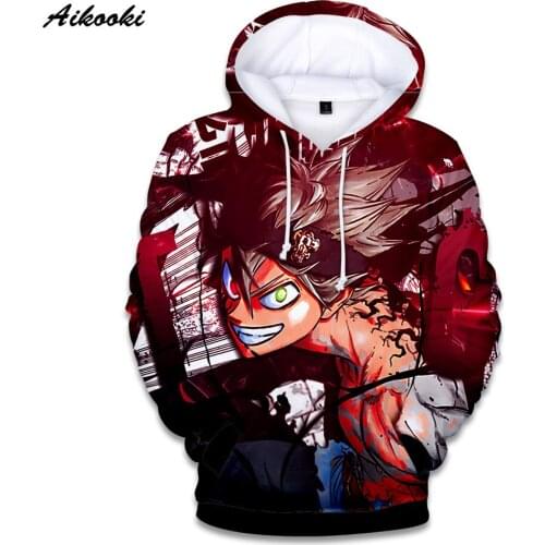 Anime Cartoon Black Clover Hoodies Men/Women Hoodie Sweatshirt 3D Printed Black Clover casual Pullovers youth Boys/Girl Tops