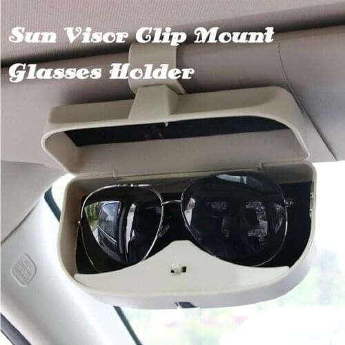Universal Car Visor Sunglasses Case Car Sun Visor Glasses Holder Organizer Sunglasses-Holder Storage-Box Sunshade Multifunctiona