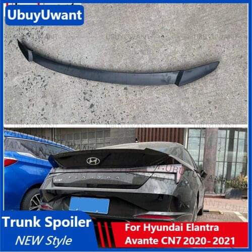 Rear Wing Spoiler for Hyundai Elantra Avante CN7 2020 2021 ABS Gloosy Black Rear Trunk Spoiler Car Tail Decoration Accessories