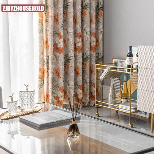 [hua jie]curtains for Living Room Bedroom Curtains Modern Minimalist Curtain Cotton Printed Curtains