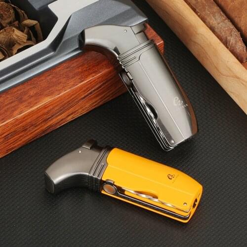 GALINER Torch Lighter Butane Gas Cigar Punch Drill Sharp Needle Lighters Smoking Accessories Cigar Lighter Windproof Outdoor