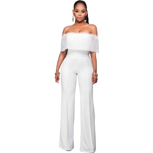 Womens clothes standard size European and American style fashion womens loose casual jumpsuit side zipper