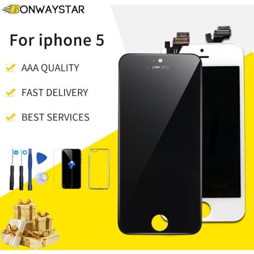 LCD Display Model for iPhone 5 A1428 A1429 A1442 LCD Screen Replacement Touch Digitizer Assembly for iPhone 5 LCD Screen + gift