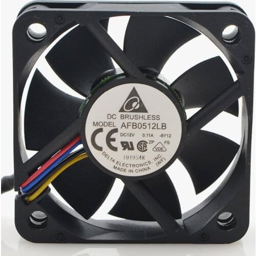 1pcs AFB0512LB 12V 0.11A Double ball bearing fan 5015 50mm 50x50x15mm 4 wire 4pin mute cooling fan