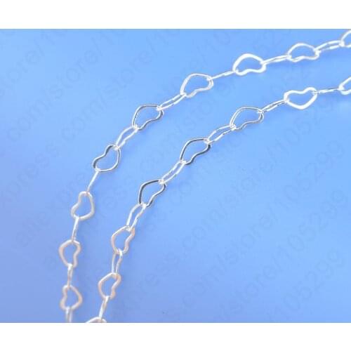 Heart Design Top Quality 1PC 18" Genuine 925 Sterling Silver Necklace Chains Jewelry 1 PC Jewelry Accessories