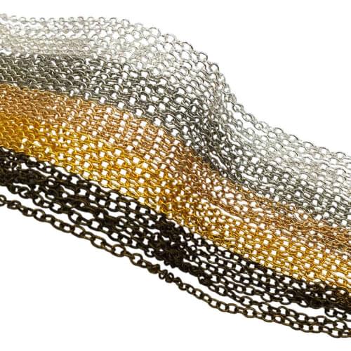 100m 2mm 2.5mm 3mm O Cross Cable Chains Link Chain Findings for Jewelry Making CBC-01