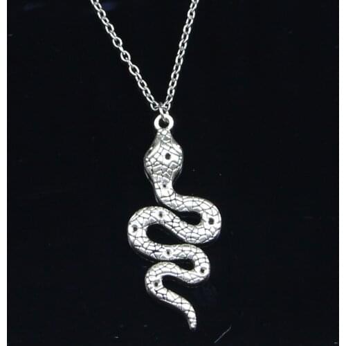 20pcs New Fashion Necklace 51x21mm snake cobra Pendants Short Long Women Men Colar Gift Jewelry Choker
