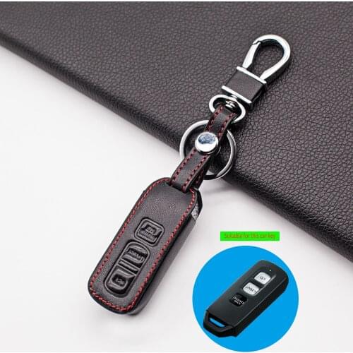 3 Buttons 100% Leather Motor Remote Key Fob Case For Honda Vario Scoopy Monkey PCX 125 150 153 2018 2019