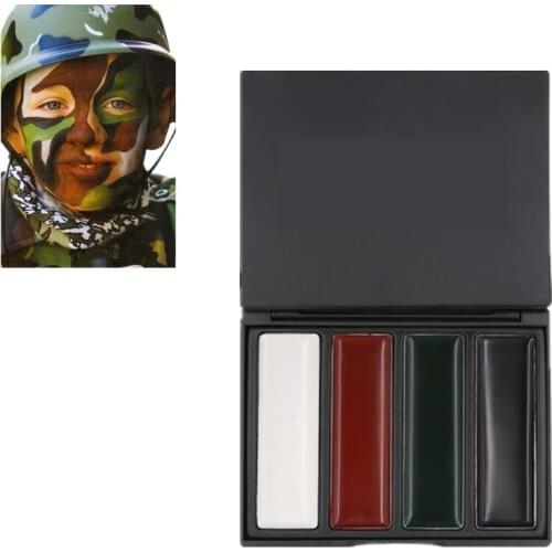 4 Colors Face Paint Halloween Makeup Non-toxic Water Paint Oil Christmas Party Fancy Dress Devil Fans Body Face Painting Primer