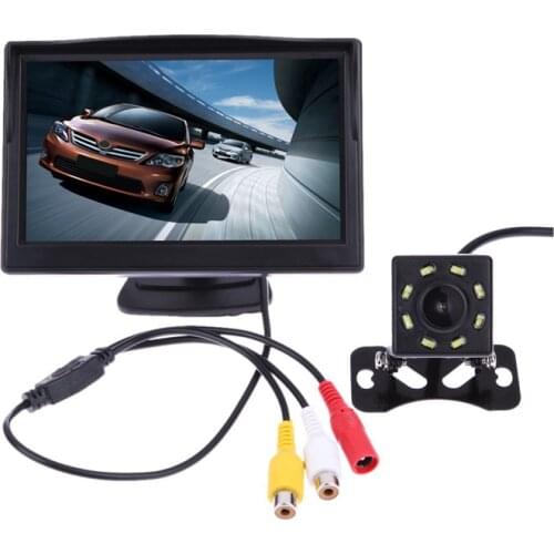 5inch TFT LCD Display Screen Monitor with Reverse Camera Auto Parking System Kit