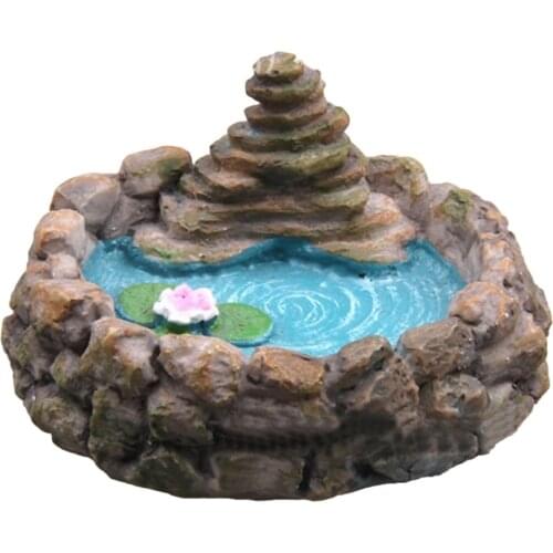 50LB 4pcs Fairy Garden Miniature Pond Ornaments Kit for Miniature Garden Accessories Micro Landscape Decoration