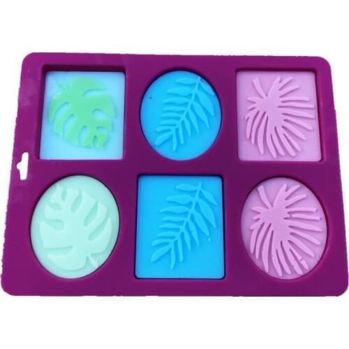 6 Forms Oval Rectangle Soap Moulds 3D DIY Silicone Soap Mold For Soap Making Handmade Craft Flowers Bathroom Kitchen Soap Mold