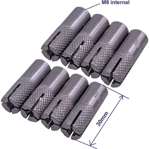 8pcs WALL BOLT WITH M8 FEMALE THREAD