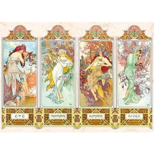 5D Diy Diamond Painting Mucha Figure Kits Cross Stitch Full Square Round Diamond Embroidery For Decoration Gift