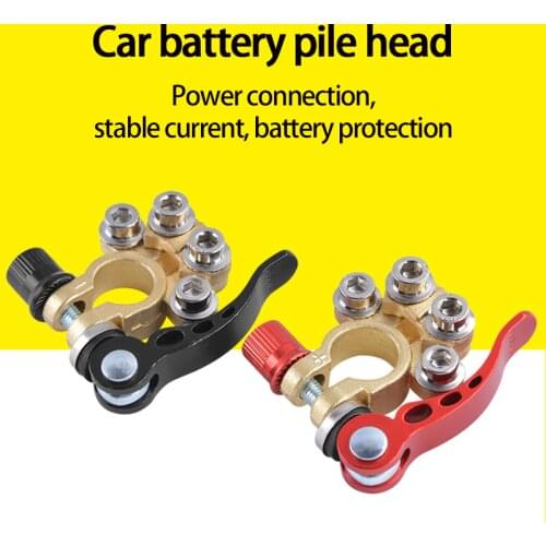Quick Disconnect Car Battery Terminal Brass Cable Post Terminal Shut-Off Connectors For Car UTV Tractor Truck Battery Protection