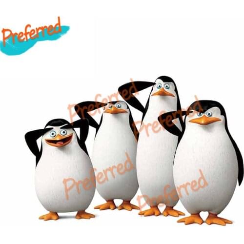 Interesting Penguins Decal Motocross Racing Laptop Helmet Trunk Wall Vinyl Car Sticker Die Cutting Waterproof PVC