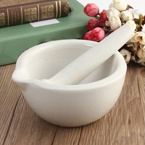 60/100mm Mortar Pestle Spice Crusher Ceramics Bowl Tough Foods Pepper Gingers Kitchen Tool Herbs Spices Teas Garlic Grinder