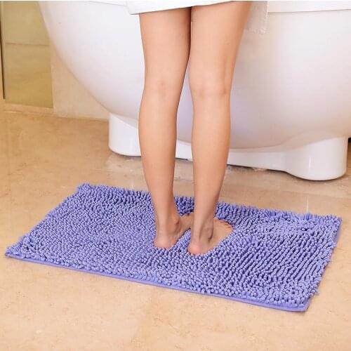 40X60CM Bath Mats Soft Chenille All Size Non Slip Mat Rug for Home Living Room Bedroom Kitchen Wc Bathroom Bedside Carpet