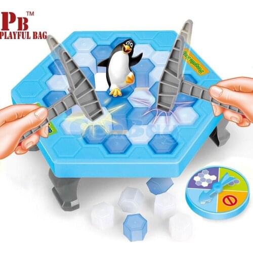 Interactive Ice Breaking Table Penguin Trap Children Funny Game Penguin Trap Activate Entertainment Toy Family Fun Game with Box