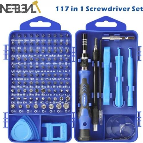 Multi Screwdriver Set of Screw Driver Bit 115/117 in 1 Multi-function Precision Mobile Phone Repair Device Hand Tools Torx Hex