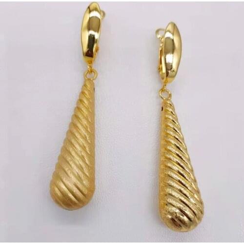 New Design CZ Zircon Crystal Small Hoops Sets Long Gold Chain Earrings for Women Twist Beads Huggie Fashion Jewelry Brincos 2021