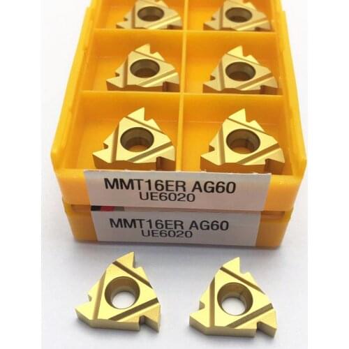 Genuine threaded blade MMT16ER AG60 UE6020 CNC lathe tool MMT 16ER AG60 UE6020 for machining stainless steel carbide blade 16ER