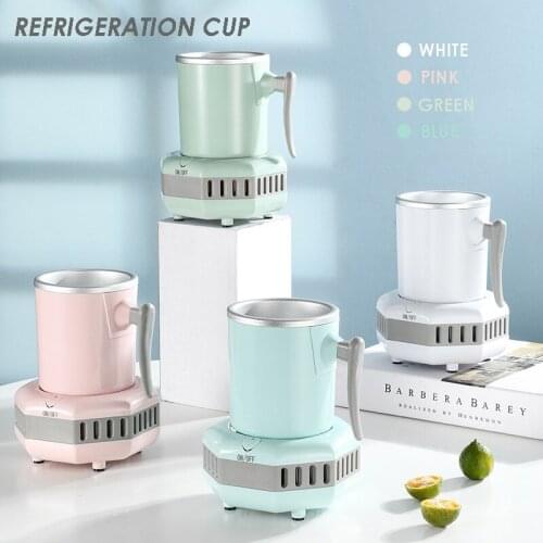 Mini Refrigeration Cup 400ml For Home Car Office Portable Quick Cooling Drinks Cola Beer Coffee Water Beverage Cooler 110v EU US