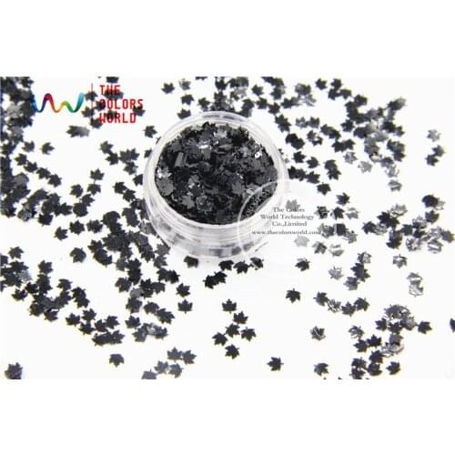 SFY04-12 Amazing Glitter Sequins Maple leaf shaped 4mm Size sequins for nail Art or DIY decoration