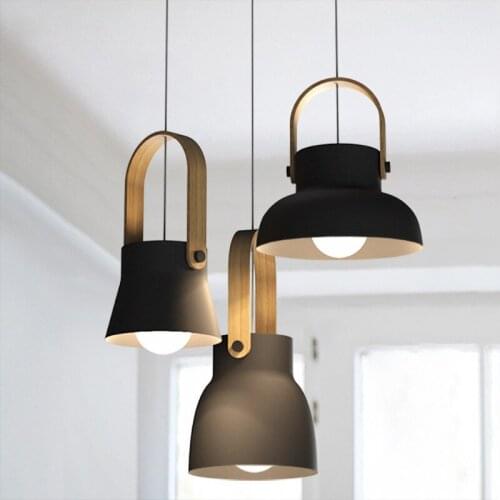 Nordic LED Iron Pendant Lights Macaron Creative Pendant Lamps Bedroom Restaurant Bar Hanging Lamp Indoor Lighting Light Fixtures