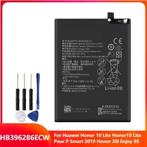 Replacement Phone Battery HB396286ECW For Huawei Honor 10 Lite Honor10 Lite Pour P Smart 2019 Honor 20i Enjoy 9S 3400mAh