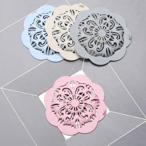 TPR Flower Shape Anti-blocking Kitchen Floor Drain Plug, Basin Sink Filter, Hair Catcher Sink Net Strainer, Sewer Stopper Cover