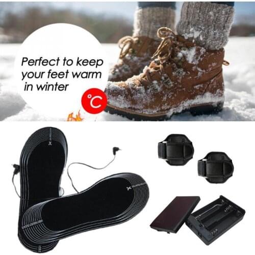 USB Heated Shoe Insoles Electric Foot Warming Pad Feet Warmer Sock Pad Mat Winter Outdoor Sports Heating Insoles Winter Warm Hot