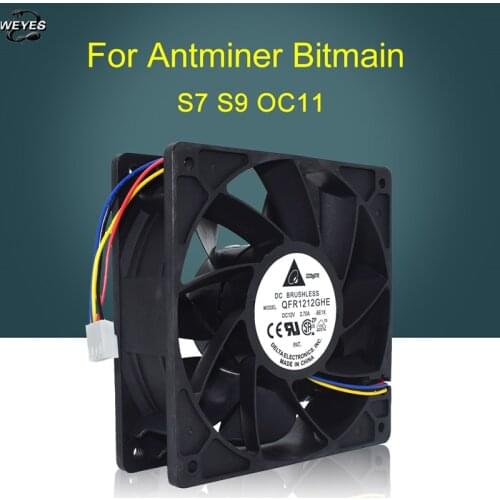 74Y5220 Working for Delta QFR1212GHE QFR1212GHE-PWM 4P 12V 2.7A 12038 Server cooling fan 120*120*38mm for Bitcoin Miner