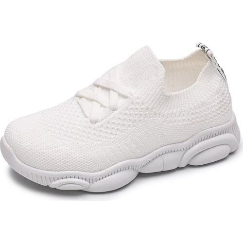 Spring 2021 New Childrens Solid Color Flying Woven Childrens Shoes Foreign Trade Explosion Models Boys and Girls Casual Shoes