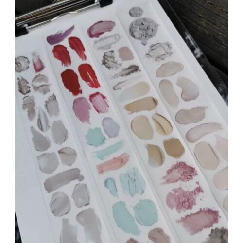 Vintage Cosmetic Color Washi Tape for Card Making Bullet Journal DIY Scrapbooking Decorative Sticker